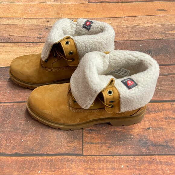 Timberland Women's Linden Woods Fold Down Waterproof Wheat Nubuck Boots - Picture 5 of 6